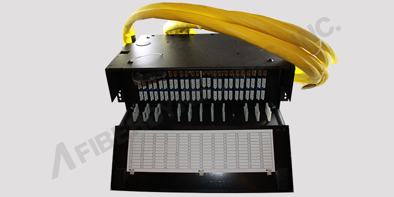144 Port Rackmount 4U High Termination Box with Splicing and Pigtails
