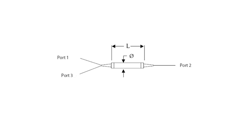 3-Port Optical Circulator Drawing