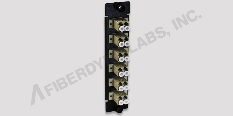 6 Position LC Panel, Pre-Loaded with 6 Duplex LC MM Adapters