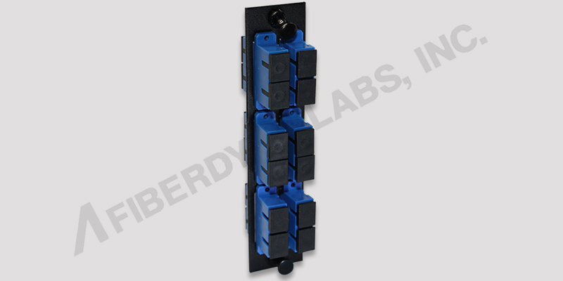6 Position SC Panel, Pre-Loaded with 6 Simplex SC/UPC SM Adapters
