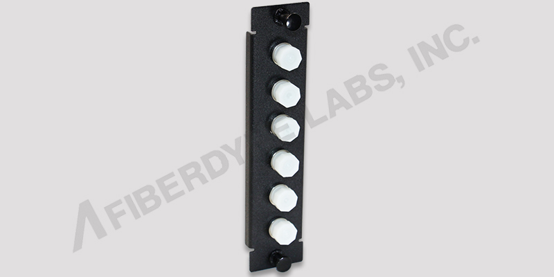 6 Position FC Panel, Pre-Loaded with 6 Simplex FC SM, MM 62.5um or 50um Adapters
