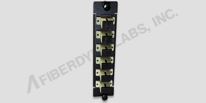 6 Position SC Panel, Pre-Loaded with 6 Simplex SC MM Adapters