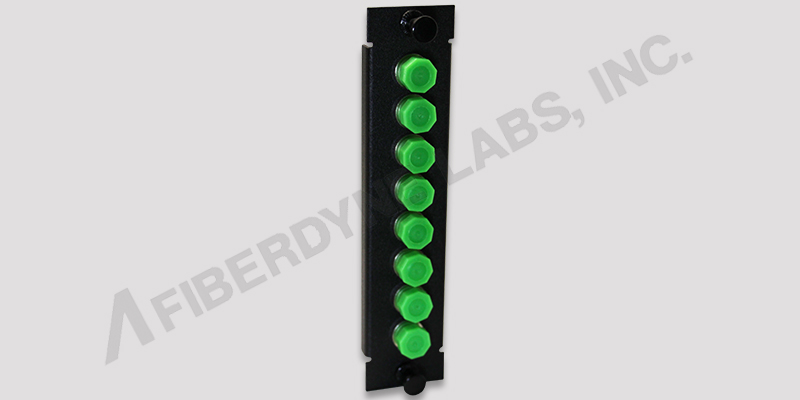8 Position FC Panel, Pre-Loaded with 8 Simplex FC/APC SM Adapters