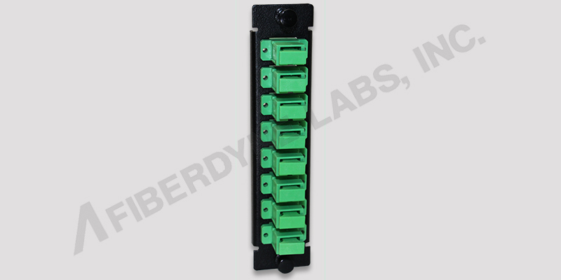8 Position SC Panel, Pre-Loaded with 8 Simplex SC/APC SM Adapters