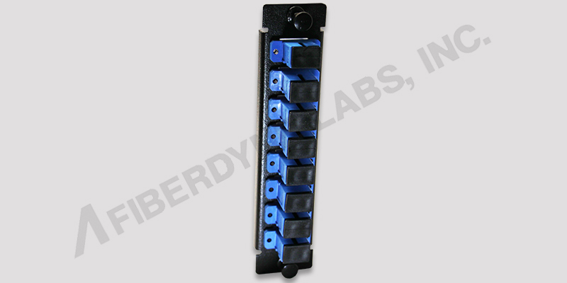 8 Position SC Panel, Pre-Loaded with 8 Simplex SC/UPC SM Adapters