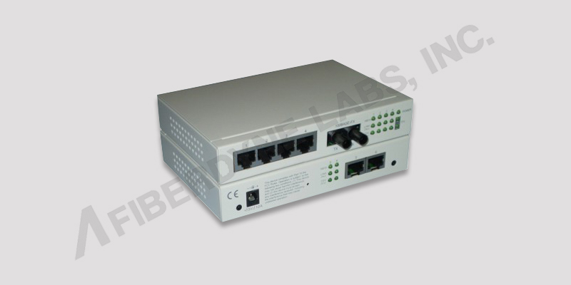 Front of 10/100Base Ethernet Managed 7 Port Switch with Fiber